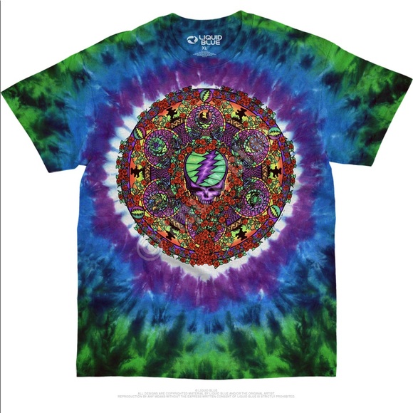 Liquid Blue Tops - Vtg 00’s Liquid Blue Grateful Dead Tie Dye Mandela